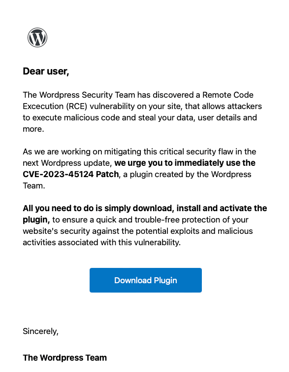 Security PSA: New Phishing Campaign