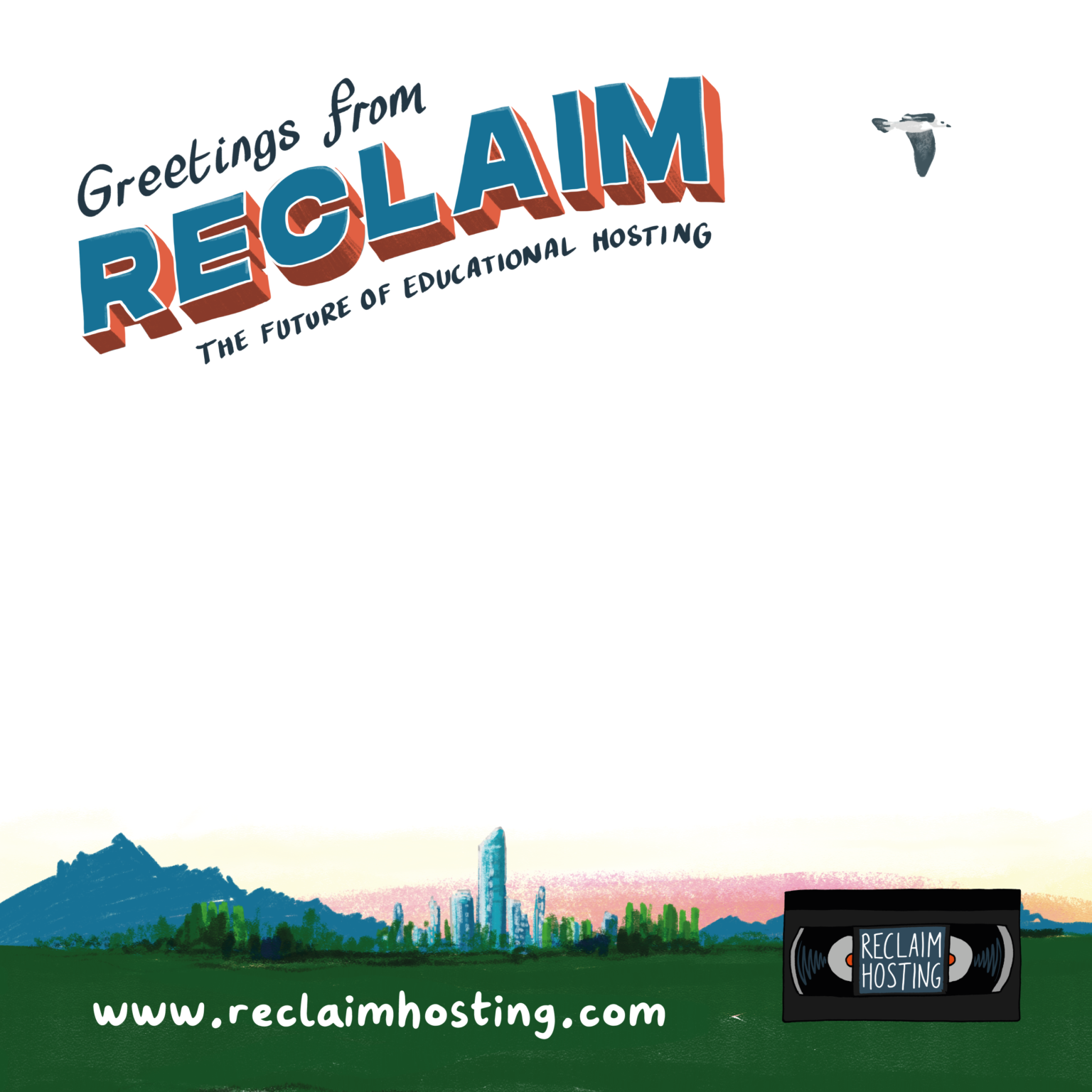 Greetings from Reclaim postcard