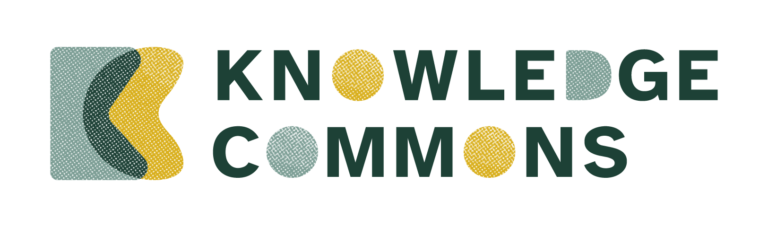 Logo for Knowledge Commons, including a stylized overlapping K and C.