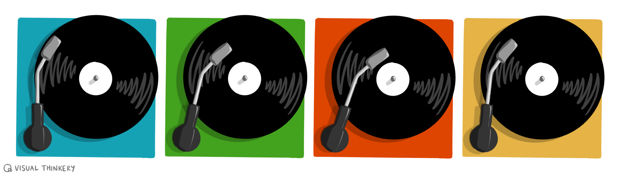 Vinyl records logo