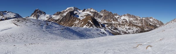 Panorama of mountains located in Trentino, Italy