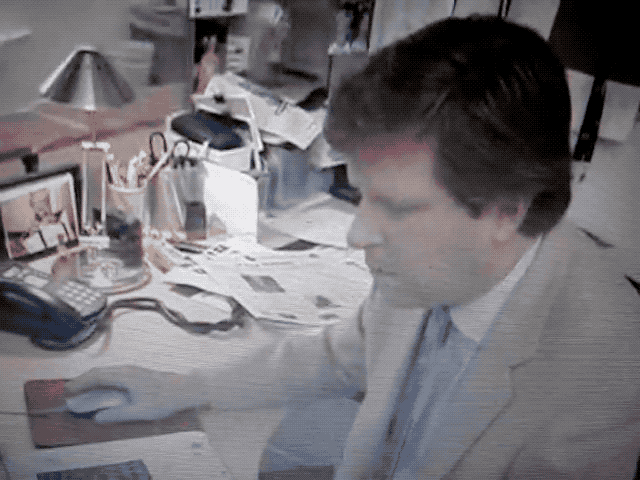 GIF of man drinking coffee with text reading "I'm blogging right now, take a message"