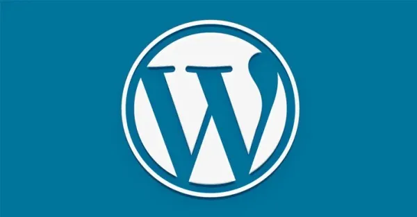 Screenshot of the WordPress logo with blue background and white outline