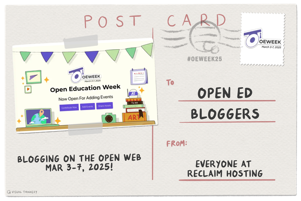 Open Education Week postcard logo